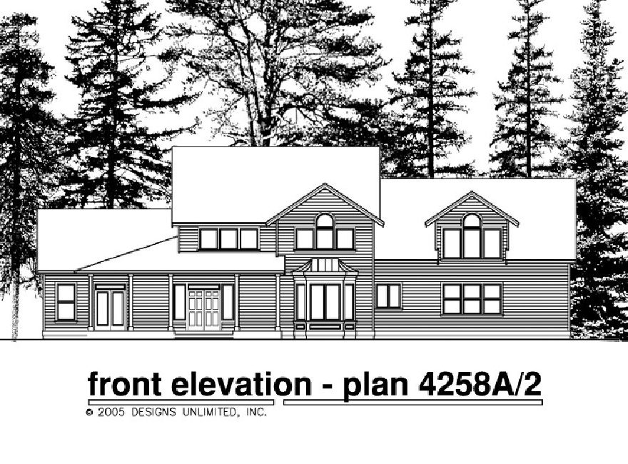 front elevation - plan 4258A-2